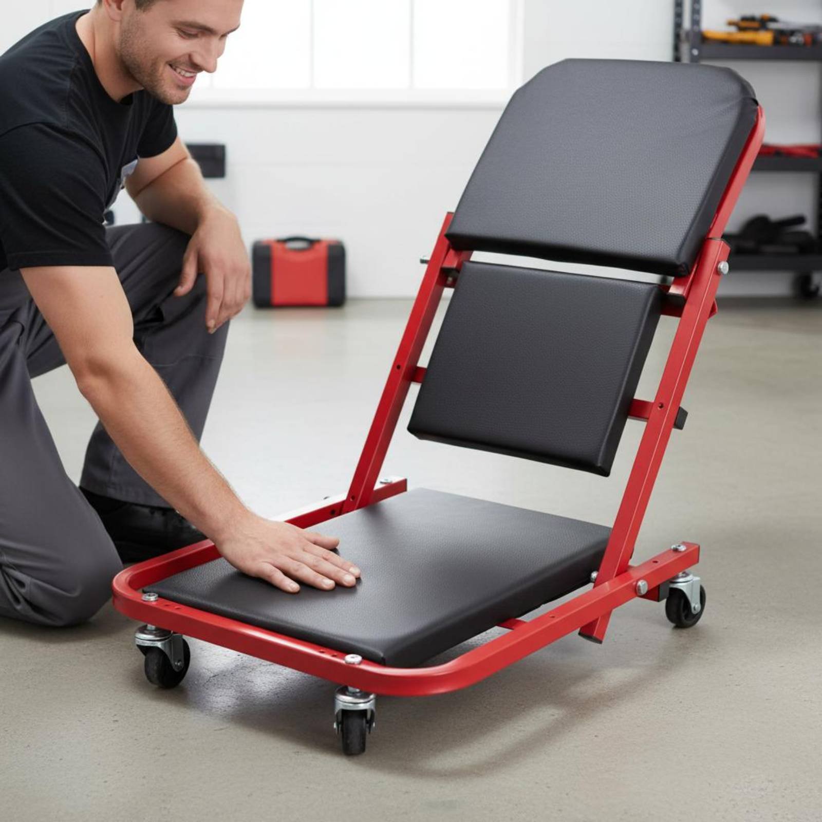 Folding Creeper Seat Thick Pad - Garage Creeper Roller review and price
