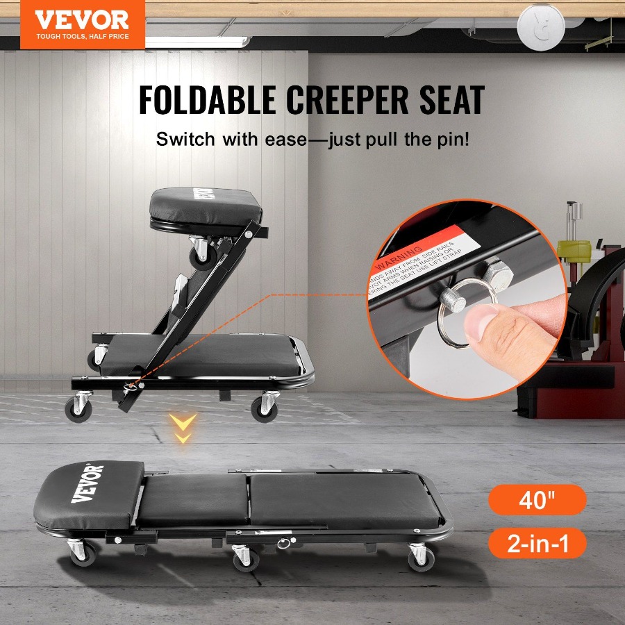 Foldable Z Garage Creeper 40 i - Garage Creeper Roller review and price